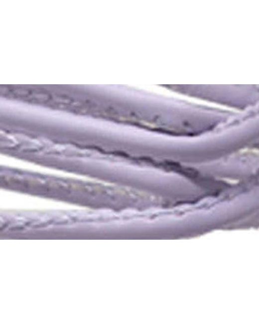In Touch Footwear Purple Knotted Ankle Wrap Platform Sandal