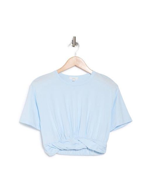 A.L.C. Blue Mini Twist Cotton Crop Top