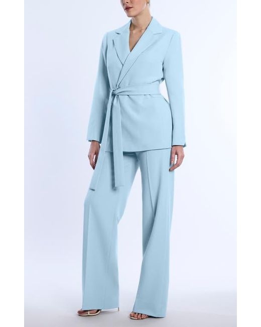 BCBGMAXAZRIA Blue Belted Tailored Jacket
