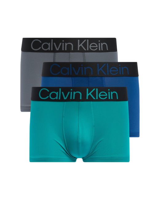 Calvin Klein Blue 3-pack Low Rise Trunks for men
