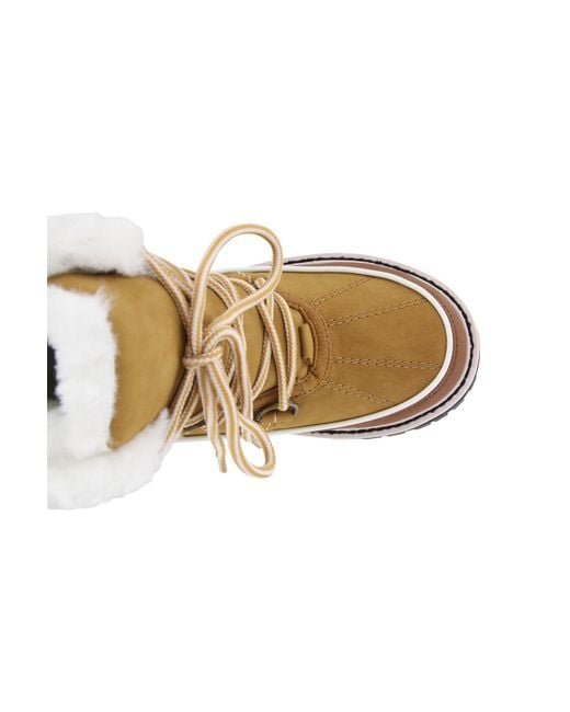 mia misha fur trim lace up boot