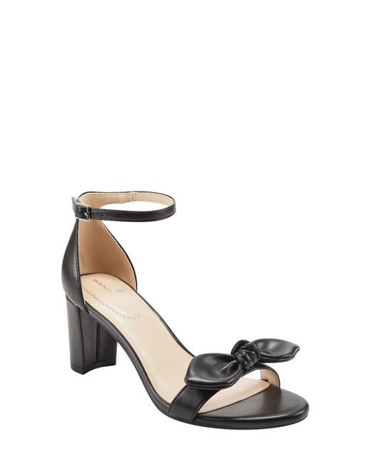 Bandolino Pauli Leather Ankle Strap Sandal In Black 001 At Nordstrom Rack in Metallic | Lyst