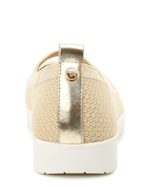 Taryn Rose Natural Flexible Mary Jane Slip On Flat