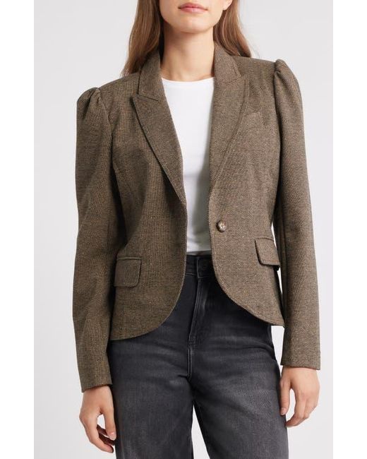 Wit & Wisdom Brown Sing Puff Shoulder Blazer
