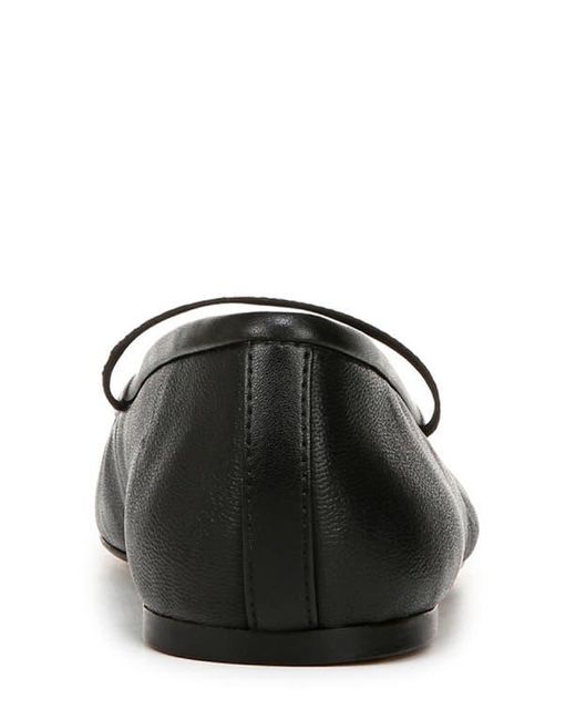 Franco Sarto Black Square-Toe Faux Leather Ballet Flats