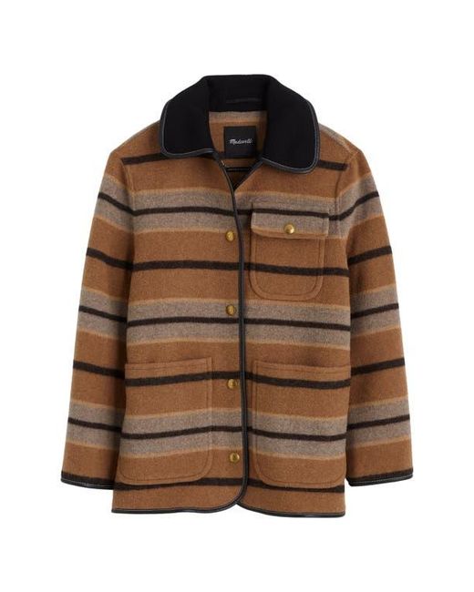 Madewell Brown Stripe Chore Jacket