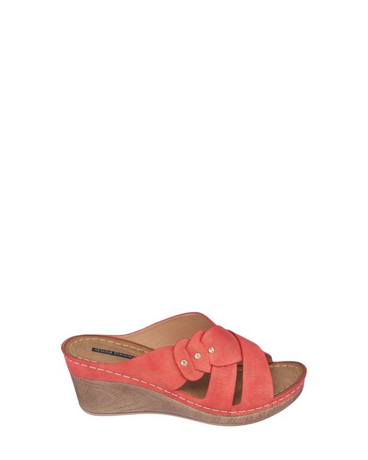 Gc Shoes Red Dorty Wedge Sandal