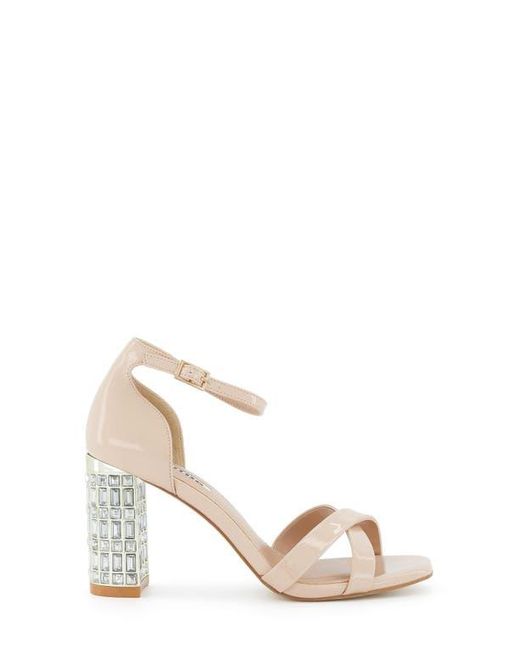 Dune Natural Malena Square Toe Sandal
