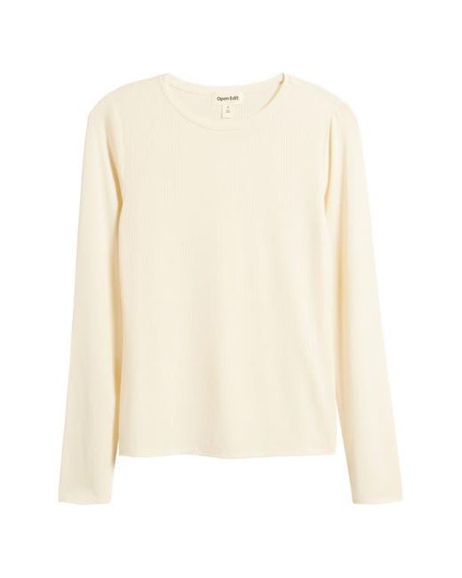 Open Edit White Dreamy Rib Sleep Top