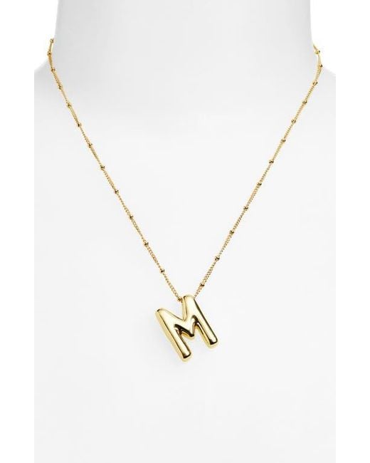 Leith Metallic 3D Initial Pendant Necklace