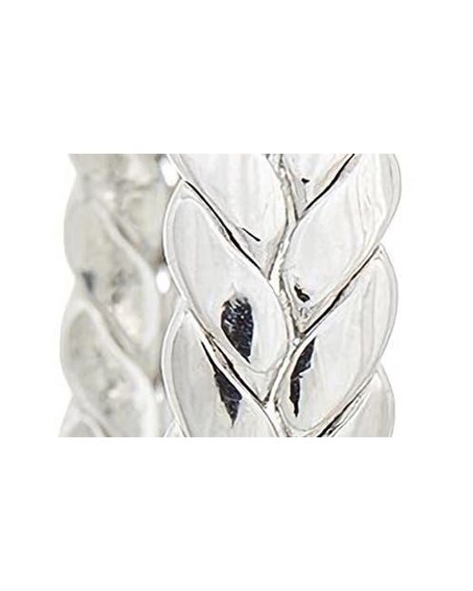 Juvell Metallic Braid Texture Hoop Earrings