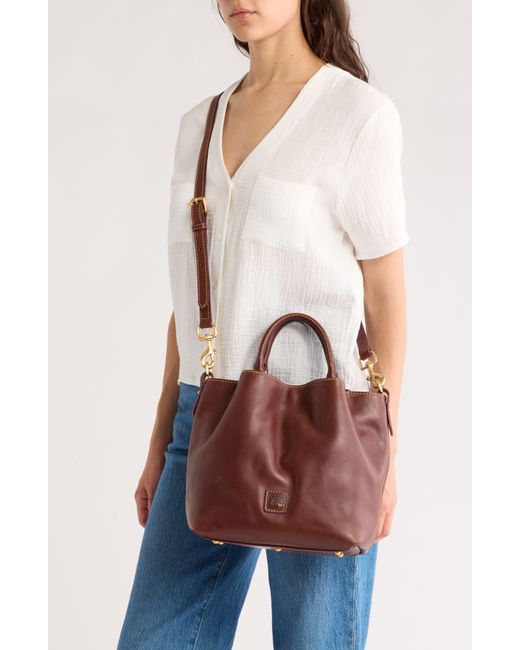 Dooney & Bourke Brown Small Barlow Leather Tote Bag