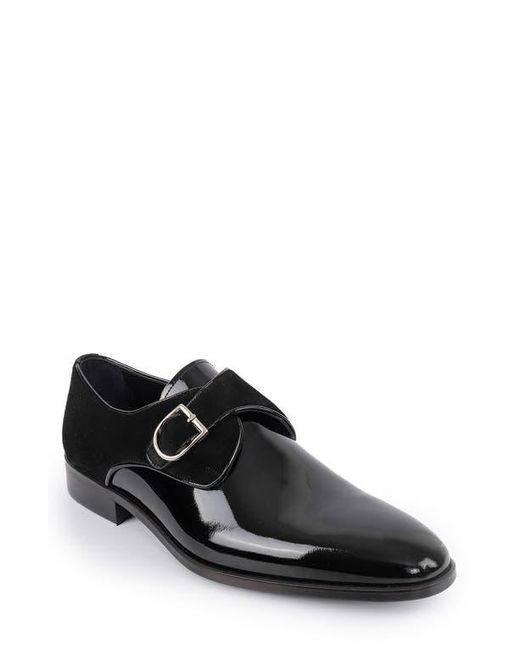 VELLAPAIS Black Alpine Monk Strap Loafer for men