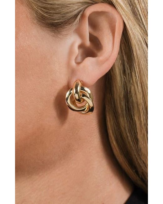 Sterling Forever Metallic Ashton Layered Knocker Stud Earrings