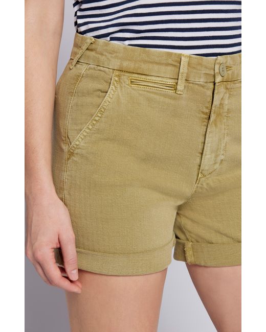 Current/Elliott Green The Vacay Stretch Cotton Shorts