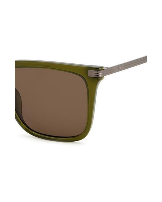 Fossil Brown 56Mm Square Sunglasses for men