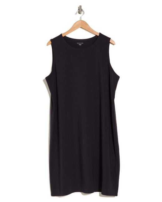 Eileen Fisher Black Stretch Organic Cotton Dress