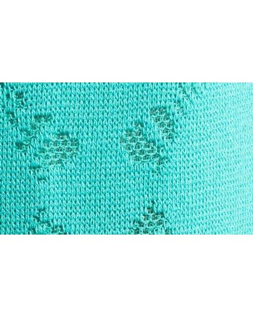 Ming Wang Blue Burnout Knit Jacket