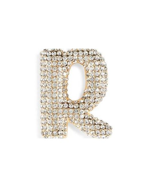 Leith White Pavé Initial Bag Charm