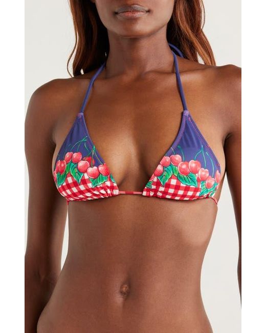 Damson Madder Red Triangle Bikini Top