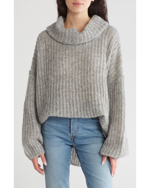 Free People Gray Laverne Sweater Tunic