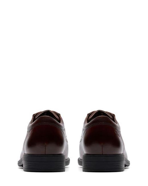 Clarks Brown Steadwell Cap Oxford for men