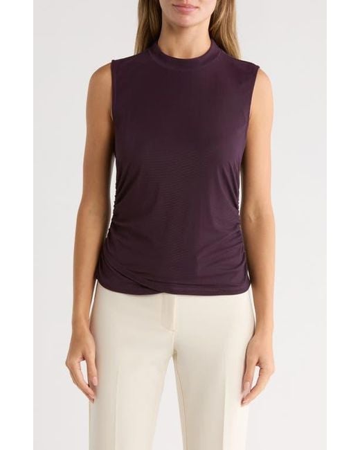 DR2 by Daniel Rainn Purple Sleeveless Mesh Top