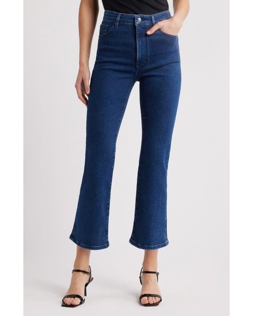 FRAME Blue The Reboot High Waist Crop Flare Jeans