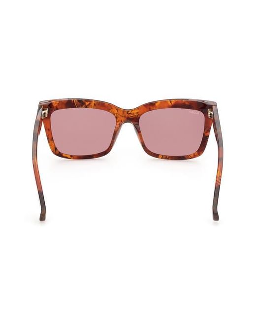 Max Mara Pink 55Mm Rectangular Sunglasses