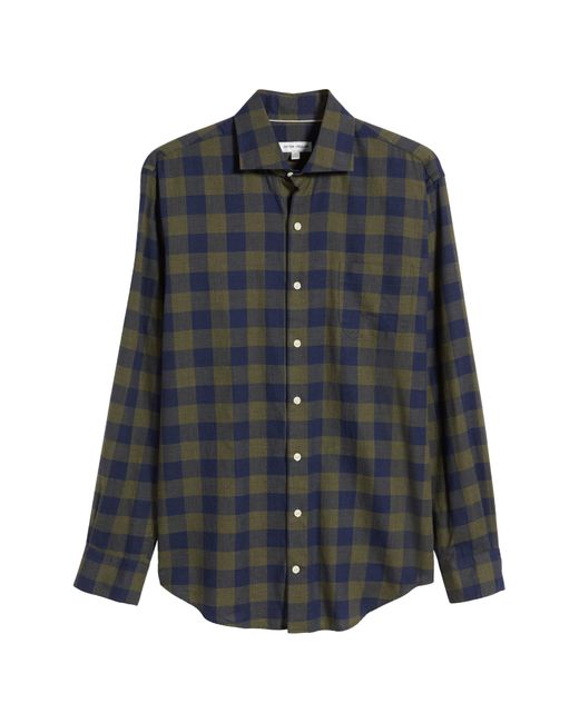 Peter Millar Black Thorp Check Soft Cotton Button-up Shirt for men