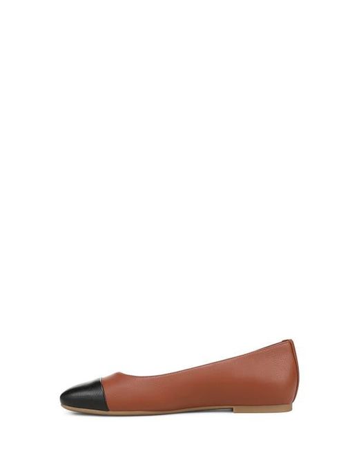 Vionic Brown Hollen Cap Toe Ballet Flat