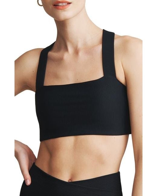 Rhone Black Ripple Sports Bra