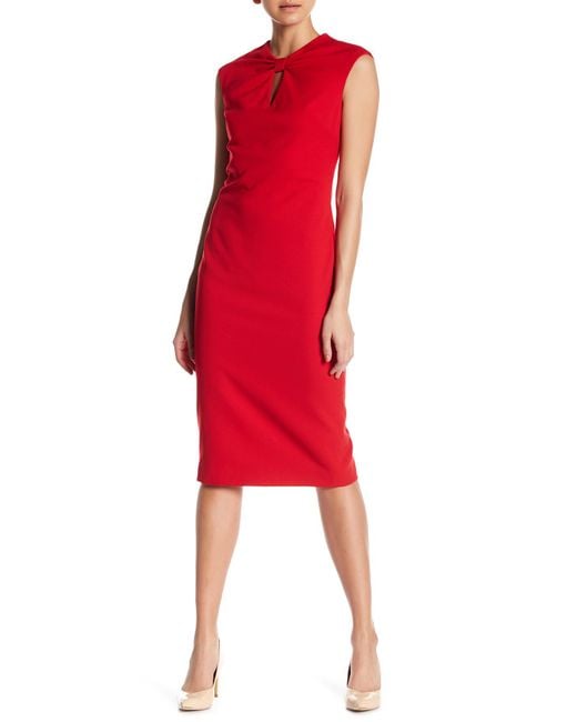 Ted Baker Red Bow Jewel Neck Dress