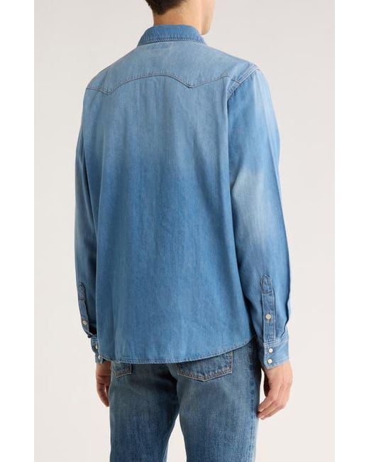 Lucky Brand Blue Western Denim Button-Up Shirt for men