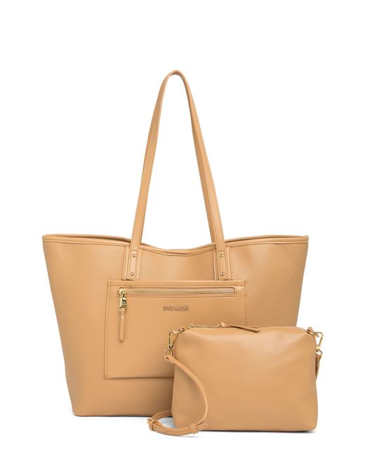 Steve Madden Natural Brosey Tote Bag With Convertible Pouch