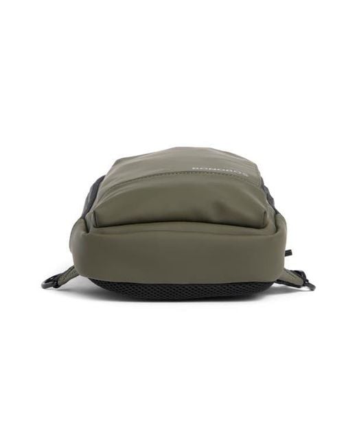 Bonobos Green Rubberized Sling Backpack for men