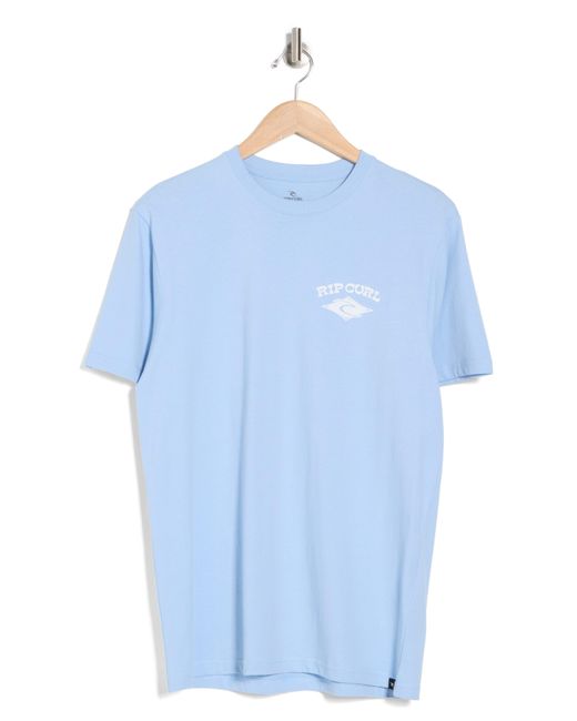 Rip Curl Blue Alignment Cotton Graphic T-shirt for men
