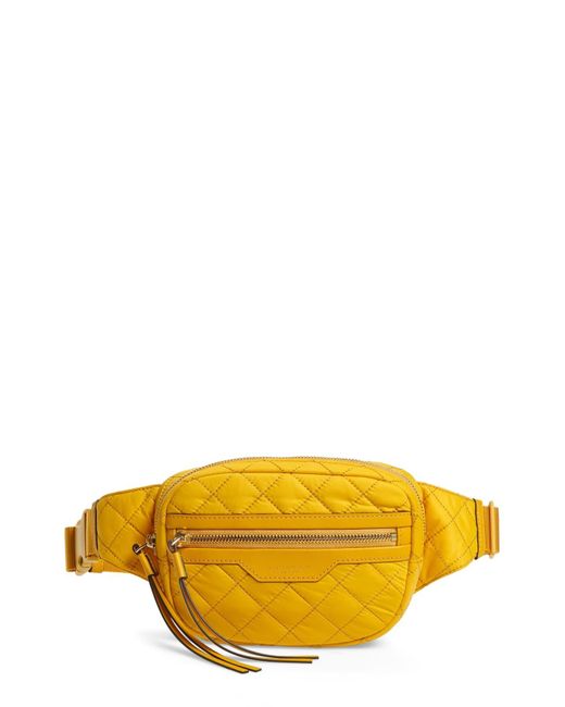 Tory Burch Yellow Perry Quilted Nylon Belt Bag