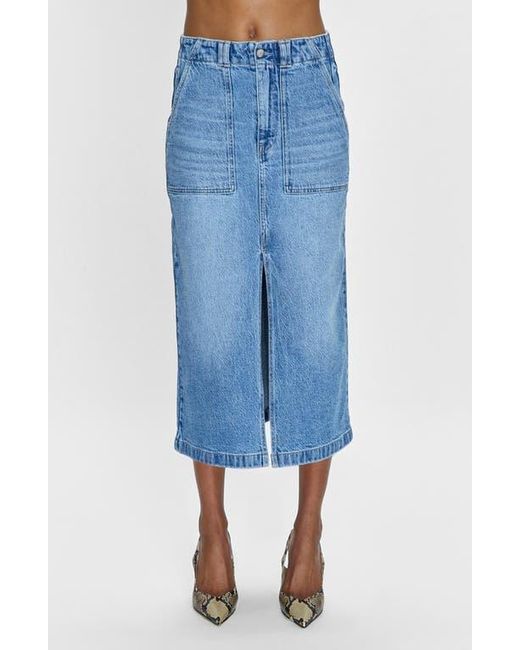 Pistola Blue Sammie Carpenter High Waist Denim Midi Skirt