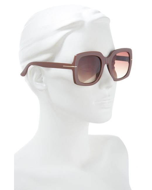 Vince Camuto Brown Glam Square Sunglasses