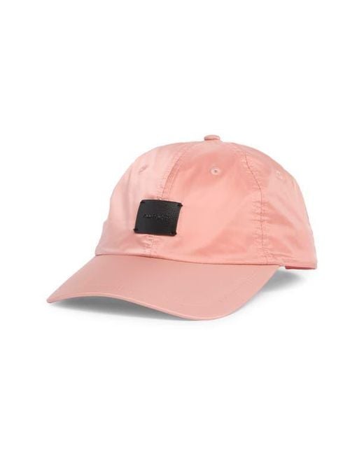 AllSaints Pink Taffeta Baseball Cap