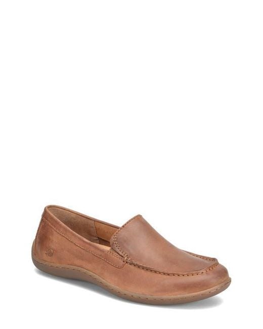 Børn Brown Leather Moc Loafers with Removable Insole for men