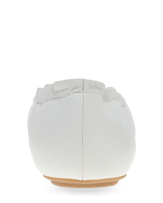 Dansko White Mollie Ballet Flat