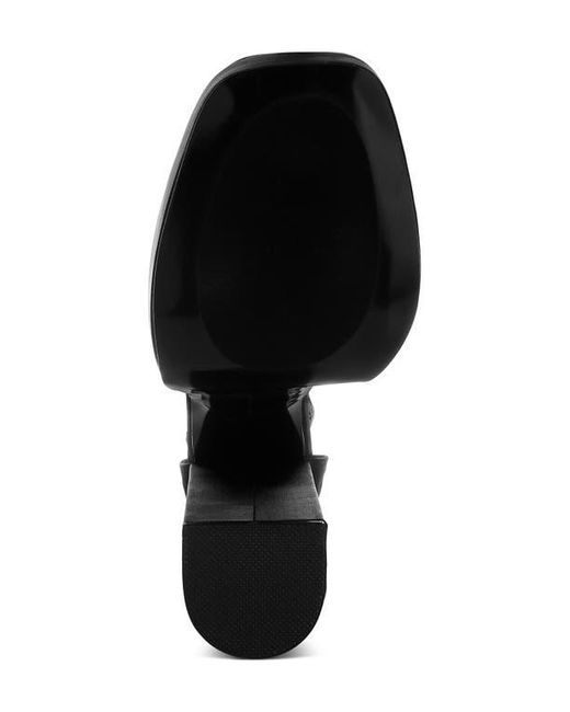 Rag & Co Black Martini Platform Pump