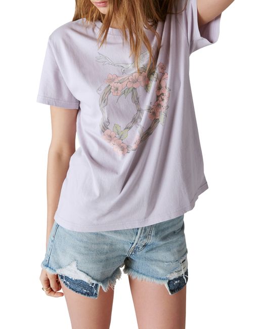 Lucky Brand White Peaceful Dove Oversized T-shirt
