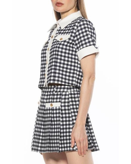 Alexia Admor Black Emery Collared Button-Up Shirt