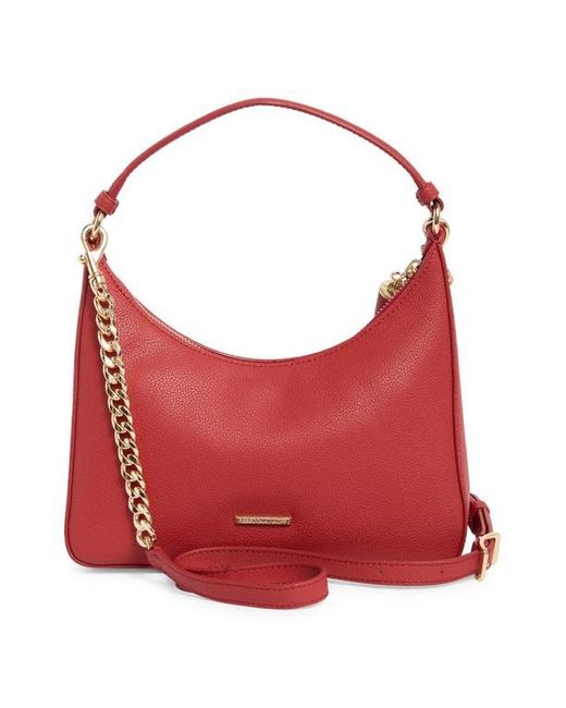 Rebecca Minkoff Red Mini Leather Hobo Bag