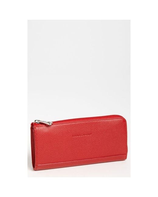 Longchamp Red Leather Wallet