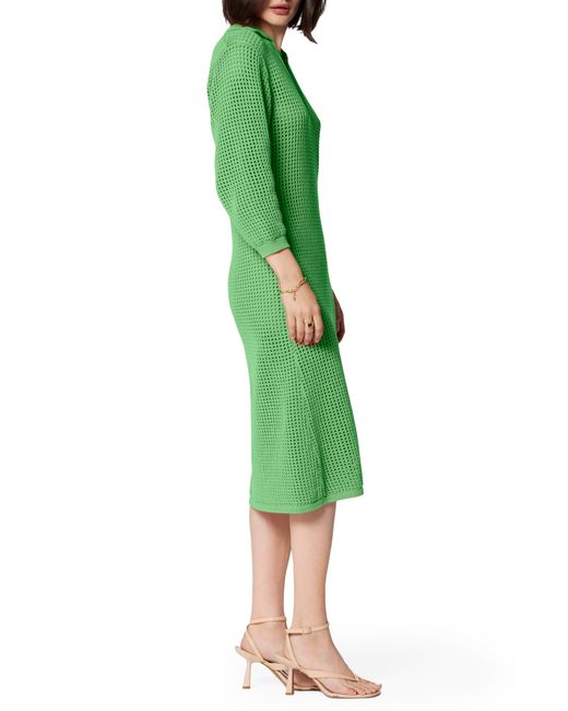 Equipment Green Remy Open Stitch Cotton Sweater Dress