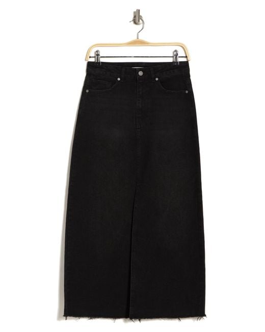 Habitual Black Denim Maxi Skirt
